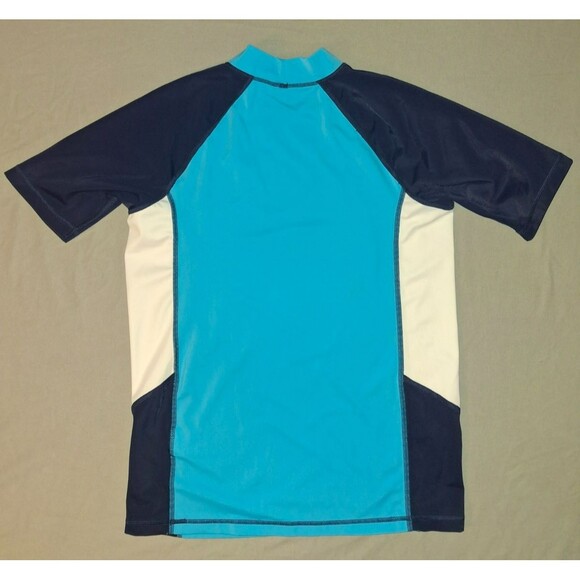 Lands’ End Boys Rash Guard Swim Shirt Short Sleeve Size M 14-16 - Picture 5 of 5